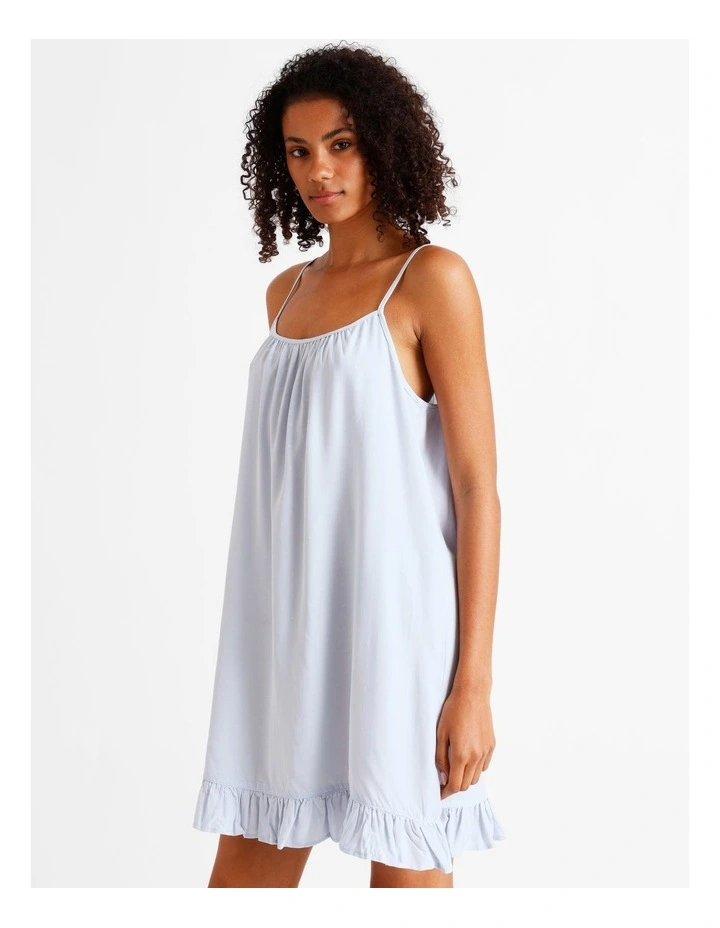 Serene Dobby Frill Chemise in Soft Blue image 4