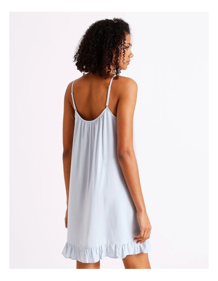 Serene Dobby Frill Chemise in Soft Blue image 5