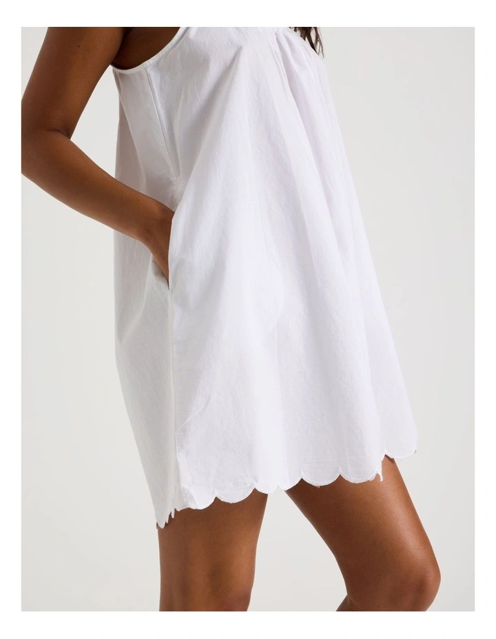 Divine Scallop Edge Chemise in White image 5