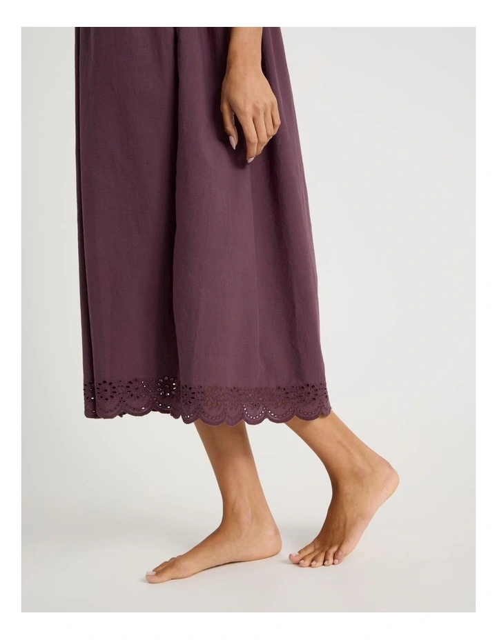 Divine Broderie S/L Long Nightie in Raisin image 7