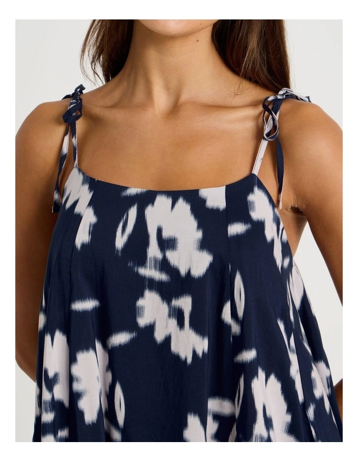 Serene Woven Tie Chemise in Shadow Floral Navy Print image 6