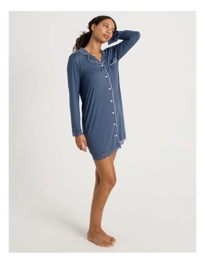 Pure Comfort Lace Nightshirt in Indigo image 6