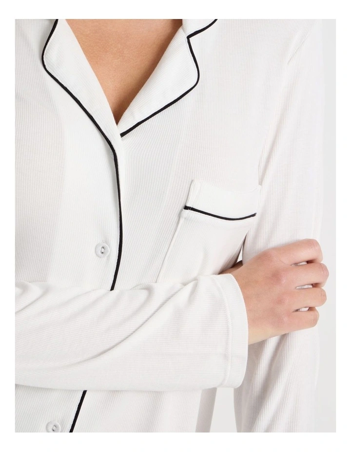Pure Comfort Rib Nightshirt in Ivory image 4