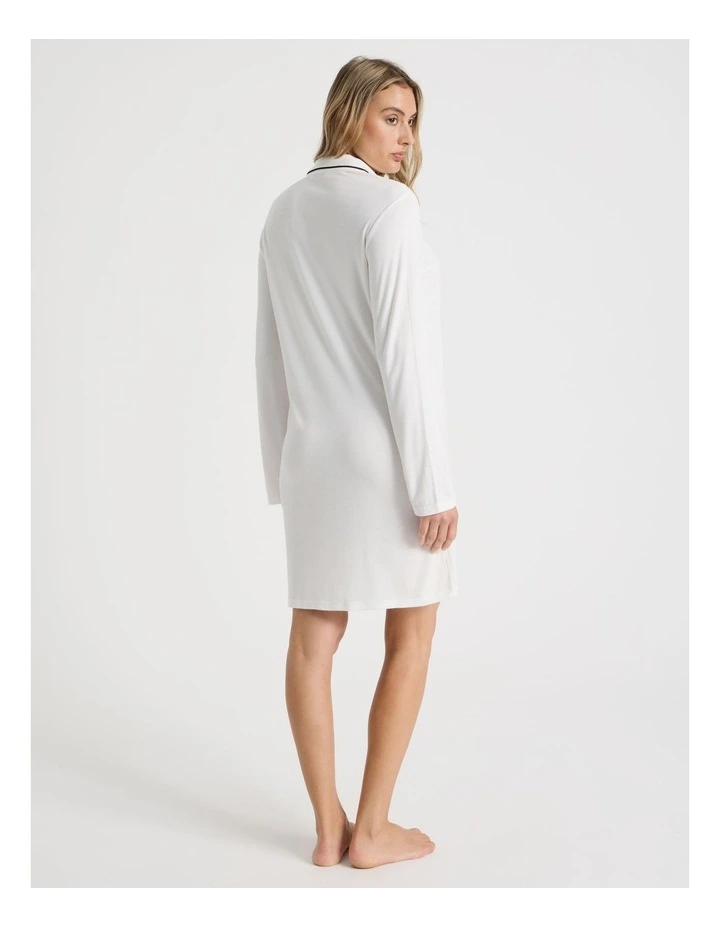 Pure Comfort Rib Nightshirt in Ivory image 5