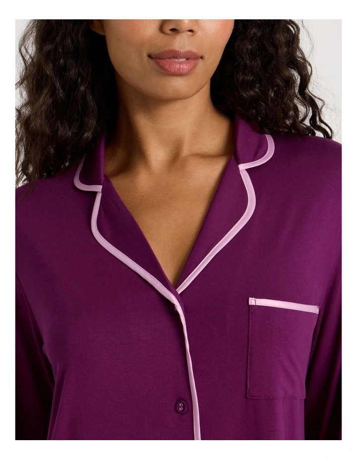Pure Comfort Binding Nightshirt in Magenta image 5