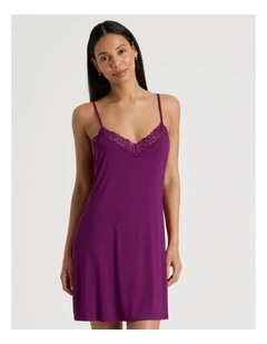 Pure Comfort Lace Chemise in Berry