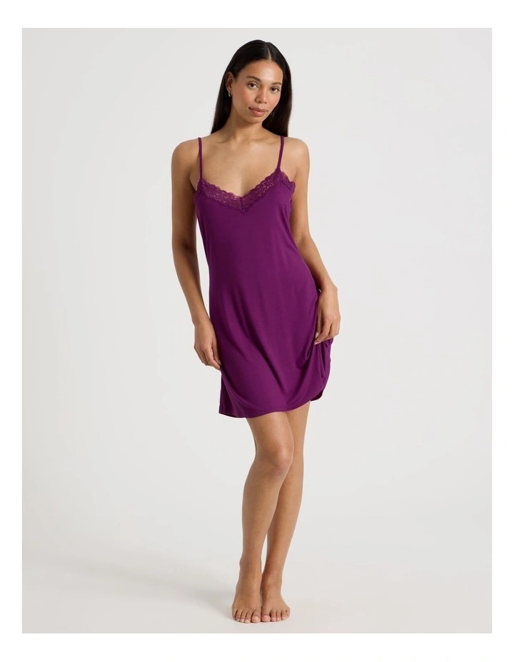 Pure Comfort Lace Chemise in Berry image 2