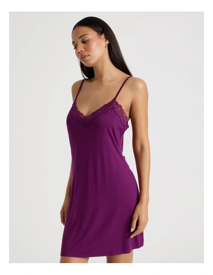 Pure Comfort Lace Chemise in Berry image 4