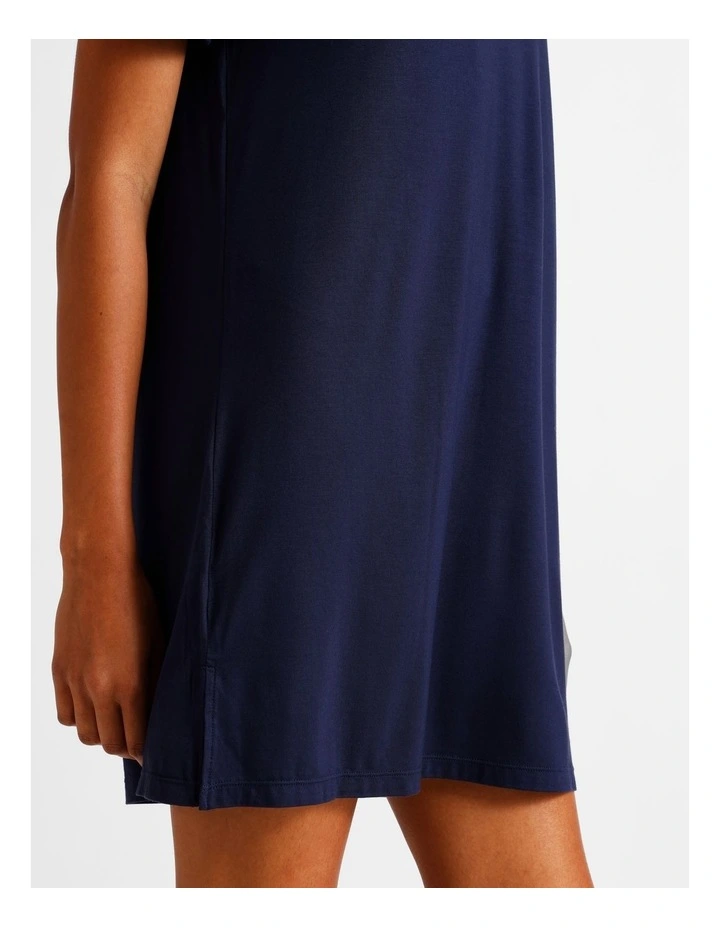 Pure Comfort Short Sleeve Nightie in Navy image 5