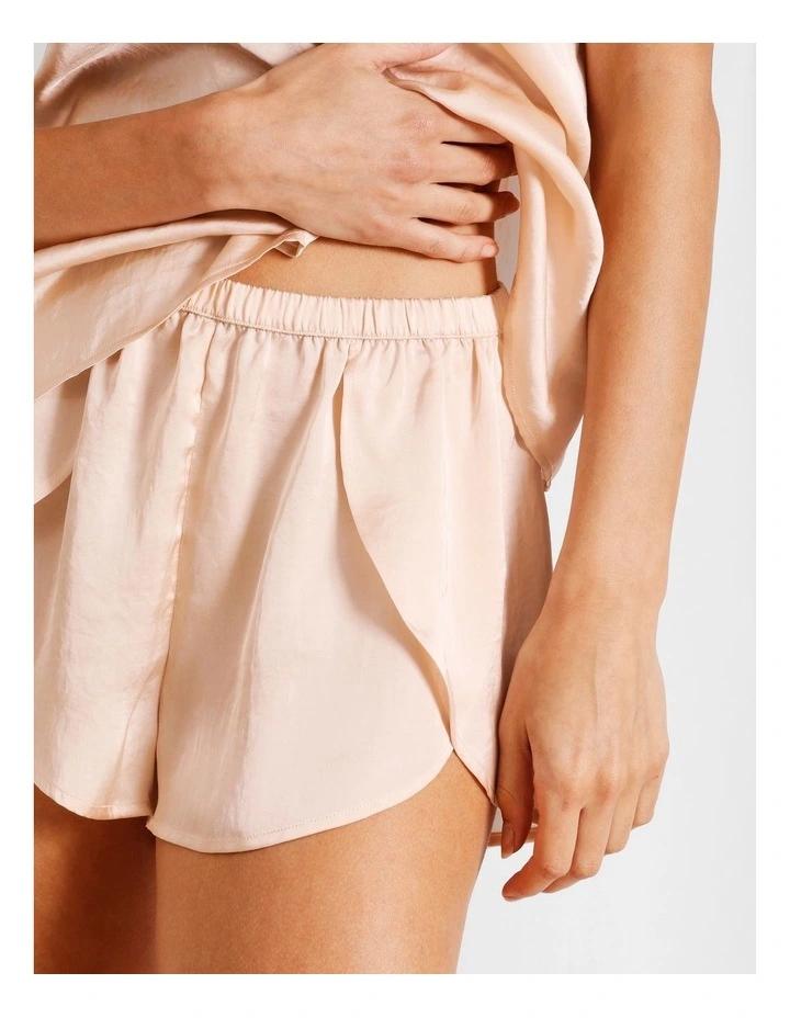 Signature Satin Cami Boxer Set in Ecru image 4