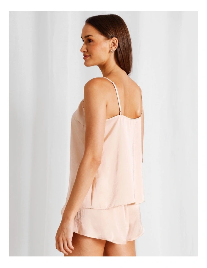 Signature Satin Cami Boxer Set in Ecru image 6