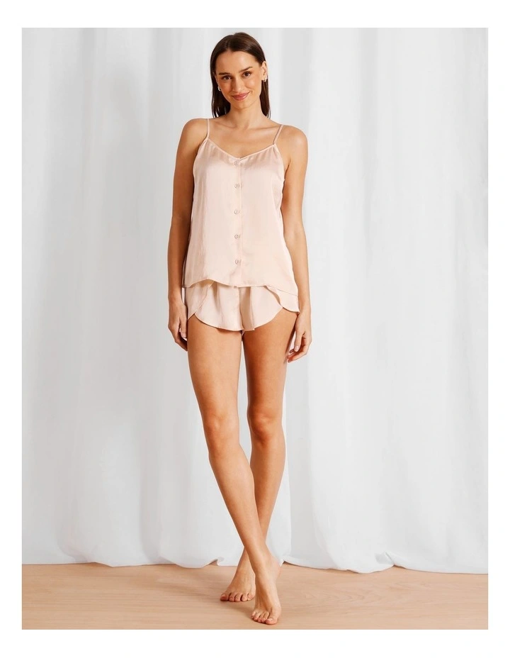 Signature Satin Cami Boxer Set in Ecru image 7