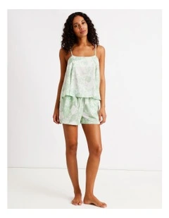 Serene Relaxed Cami Boxer Set in Gardenial Floral