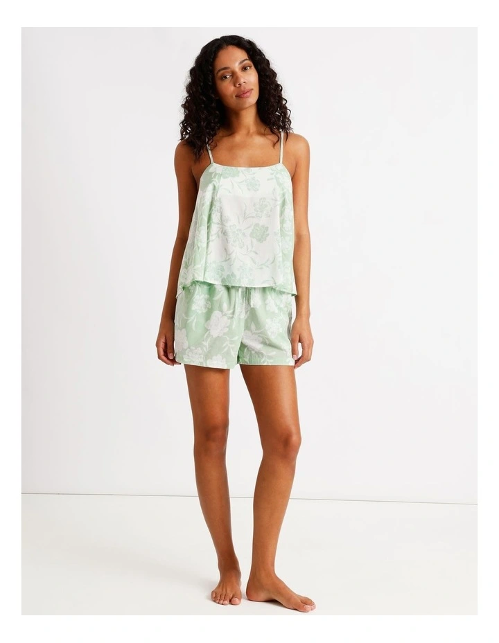 Serene Relaxed Cami Boxer Set in Gardenial Floral image 1