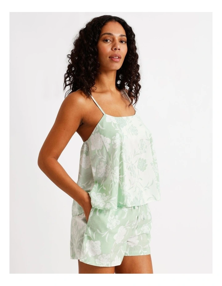 Serene Relaxed Cami Boxer Set in Gardenial Floral image 2