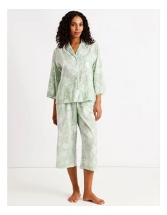 Serene Relaxed 3/4 PJ Set in Gardenial Floral