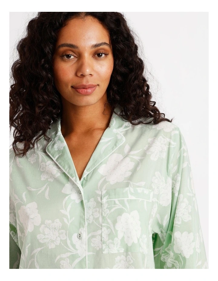 Serene Relaxed 3/4 PJ Set in Gardenial Floral image 3