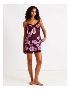 Aurora Cami 7/8 Pant PJ Set in Plum Floral Print