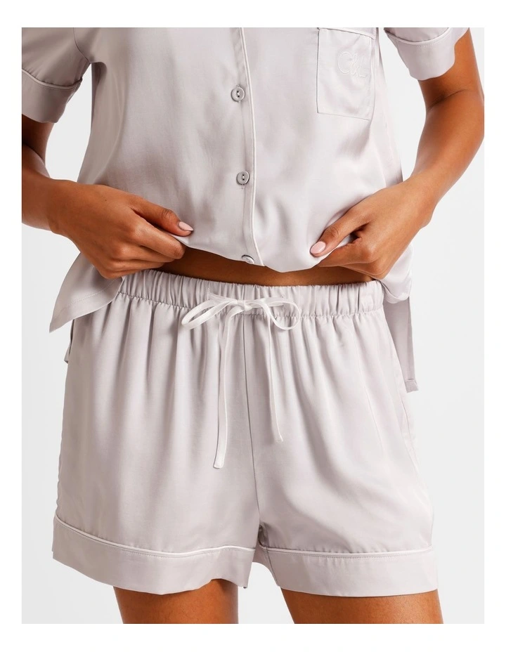 Premium Viscose Short Sleeve PJ Set in Oyster image 4