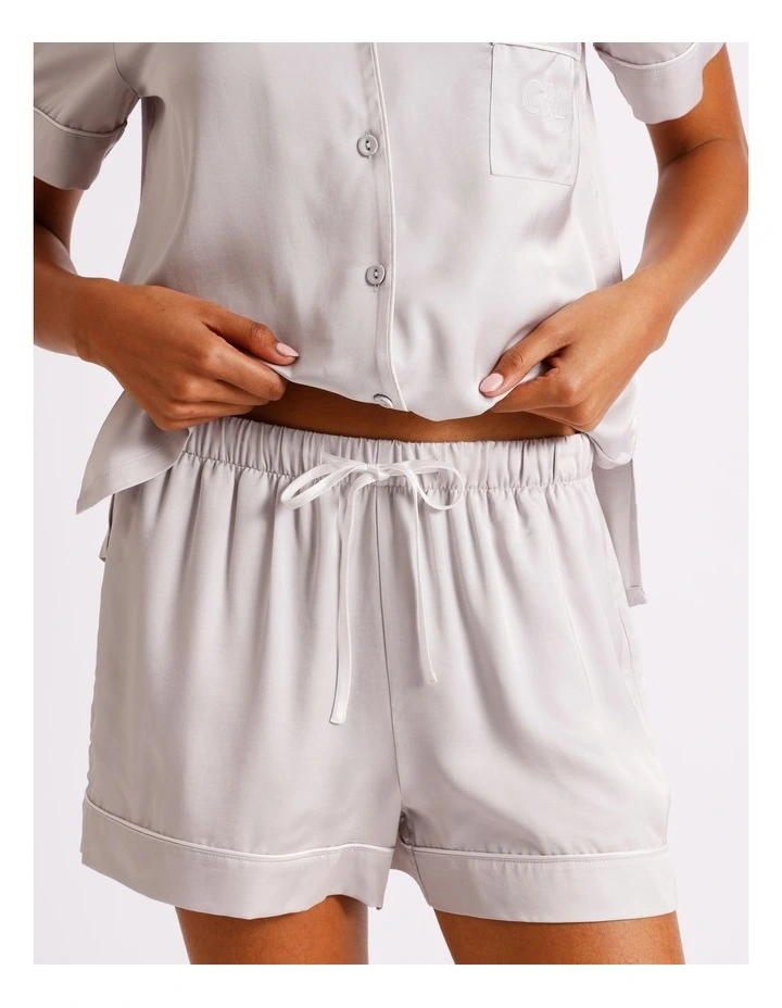 Premium Viscose Short Sleeve PJ Set in Oyster image 4