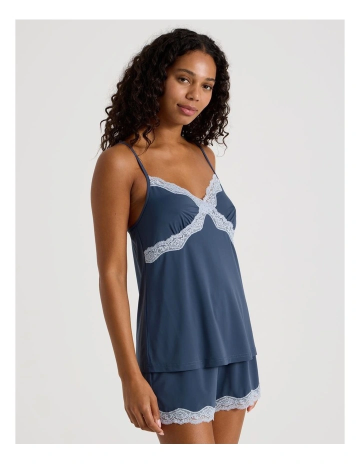 Aurora Cami Boxer PJ Set in Steel Blue image 3