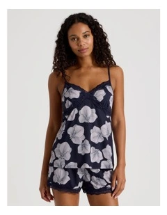 Aurora Cami Boxer PJ Set in Orchid Floral Print