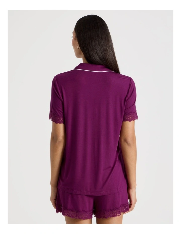 Pure Comfort Lace PJ Set in Berry image 6