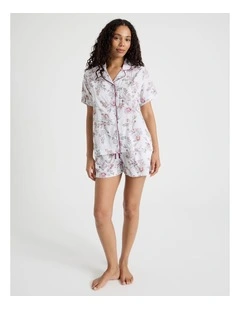 Serene Viscose Relaxed Short Sleeve PJ Set in Foliage Print