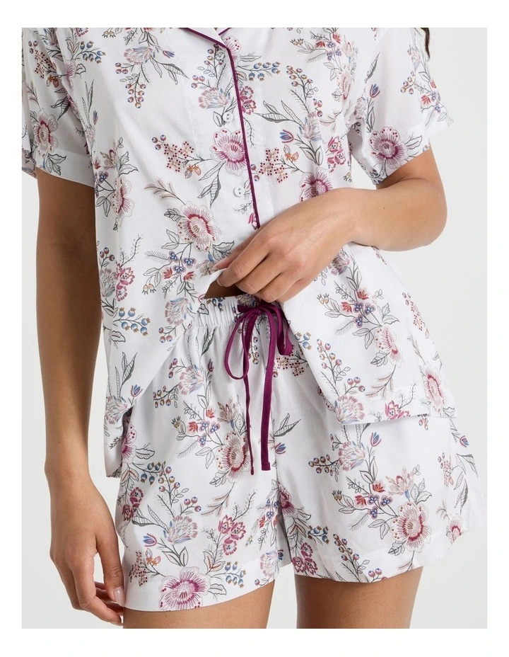 Serene Viscose Relaxed Short Sleeve PJ Set in Foliage Print image 4