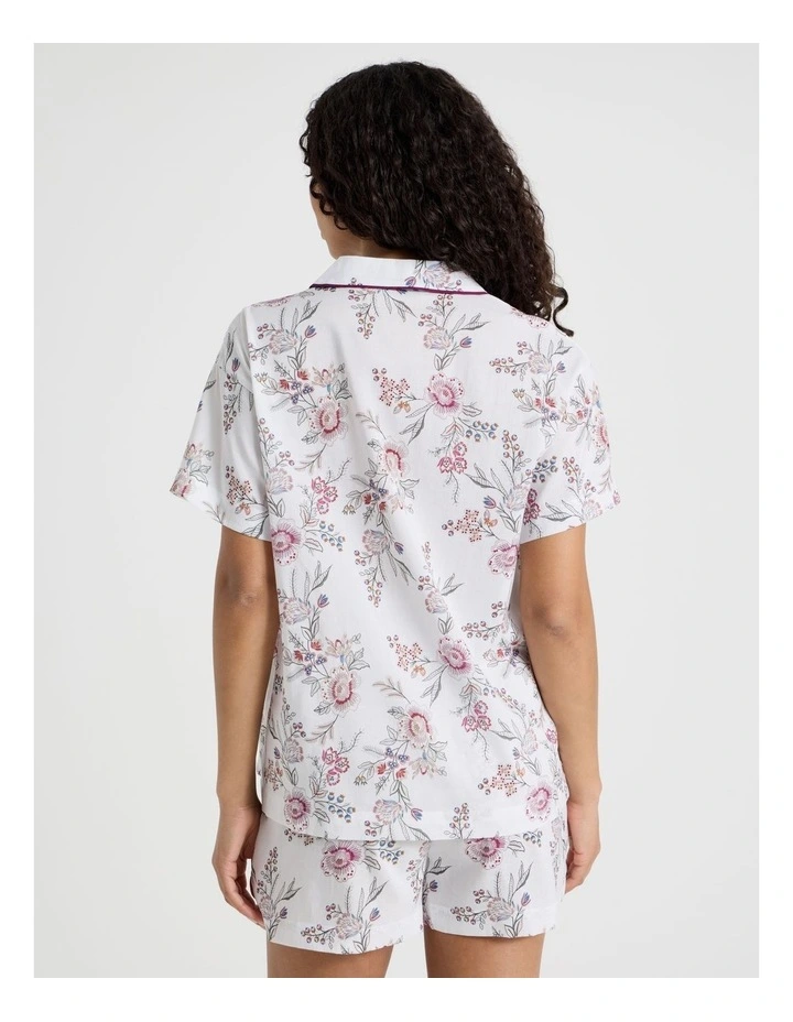 Serene Viscose Relaxed Short Sleeve PJ Set in Foliage Print image 6