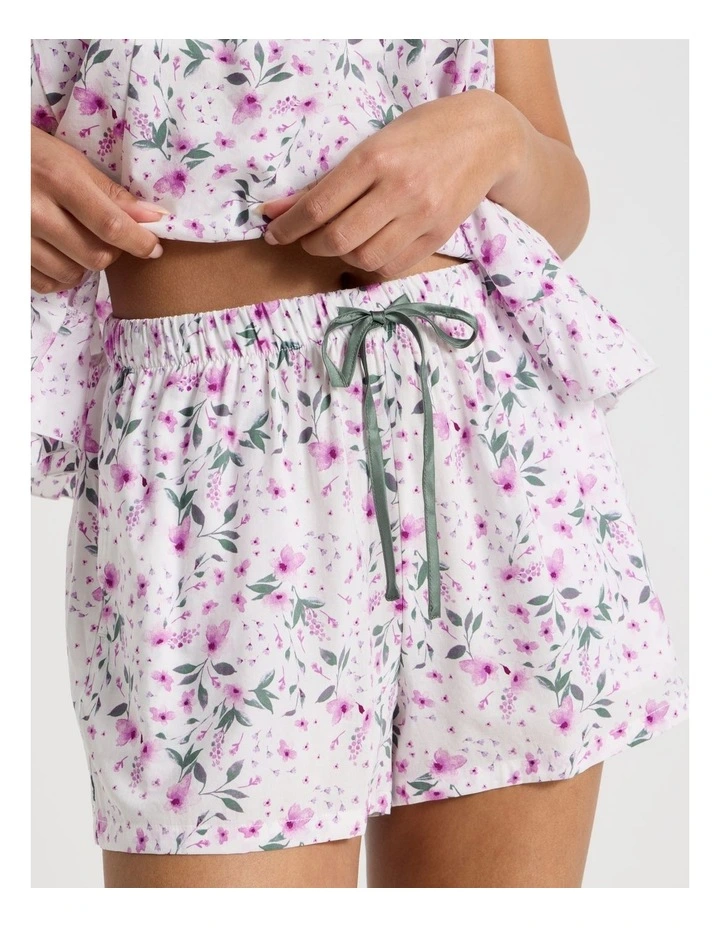 Serene Viscose Frill Panel Cami Boxer Set in Ditsy Floral Print image 5