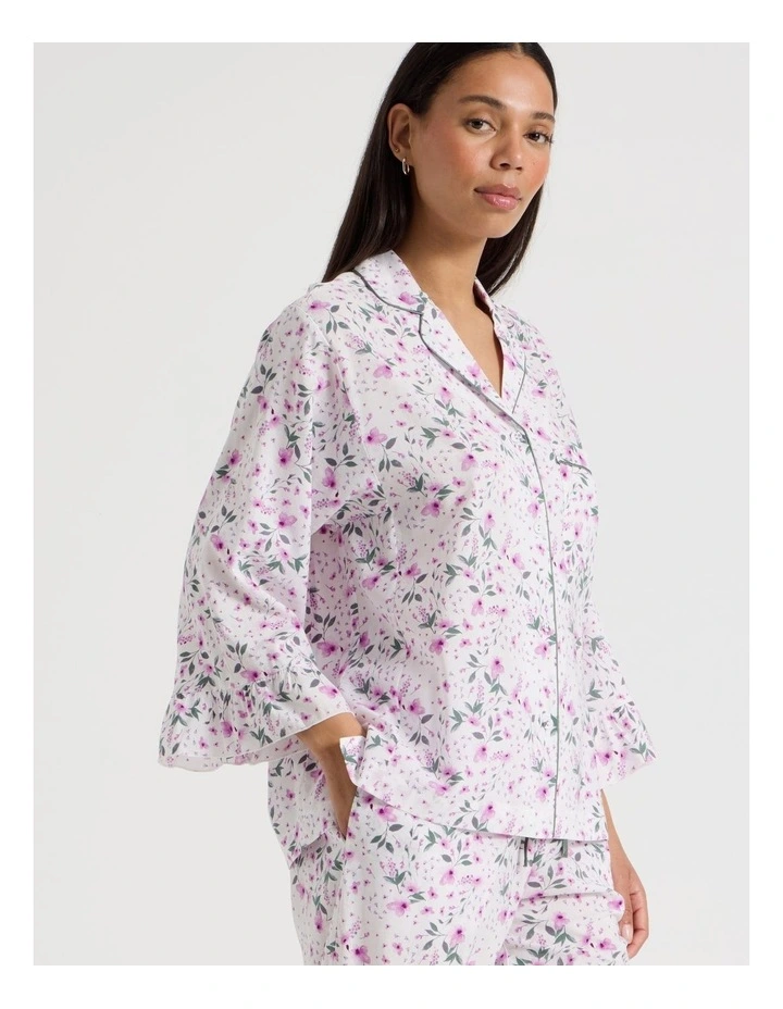 Serene Viscose Frill 7/8 PJ Set SCLS27306DF in Ditsy Floral Print image 2
