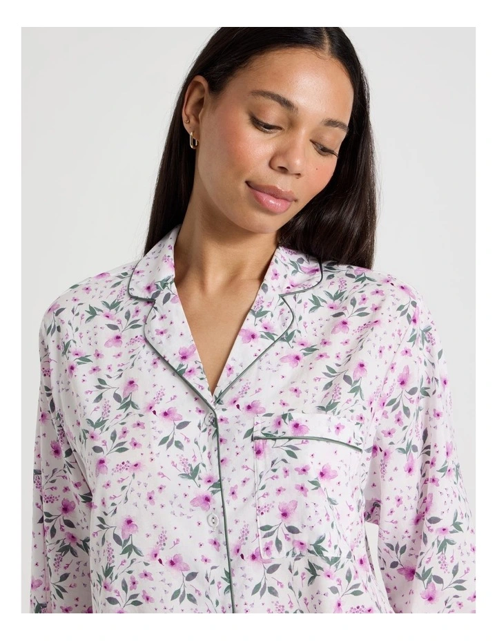 Serene Viscose Frill 7/8 PJ Set SCLS27306DF in Ditsy Floral Print image 4