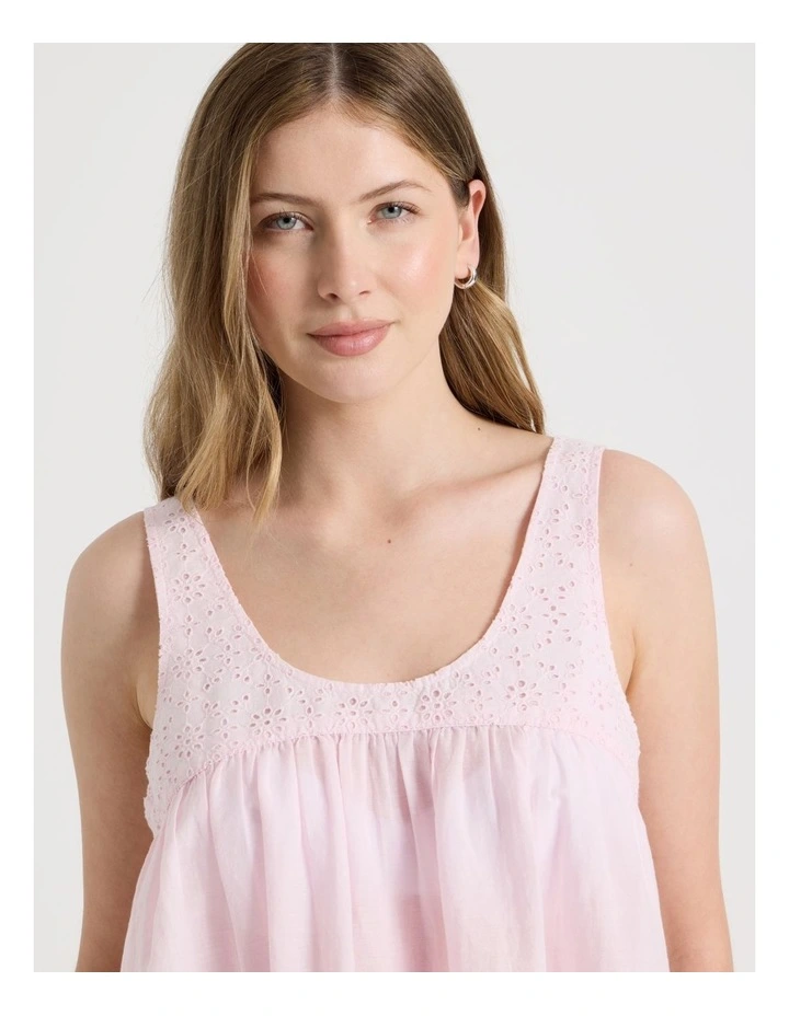 Divine Cotton Broderie SL 3/4 PJ Set in Soft Pink image 6