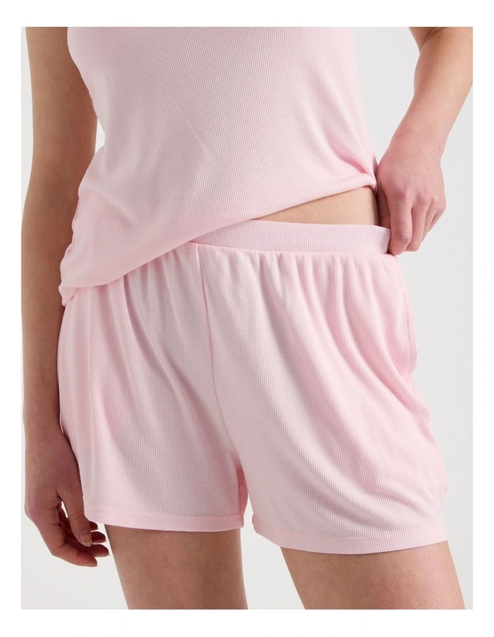 Pure Comfort Rib Cami PJ Set in Soft Pink image 5