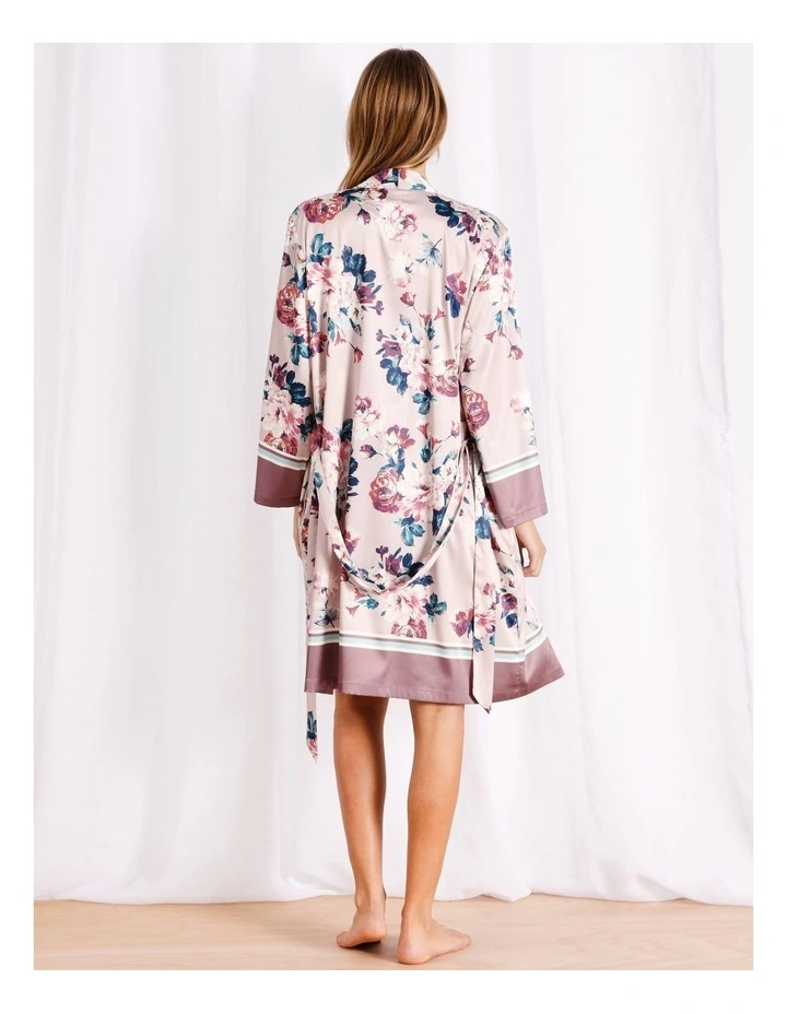 Luxe Satin Robe in Floral image 5