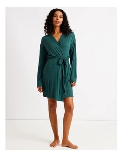 Pure Comfort Rib Robe in Teal