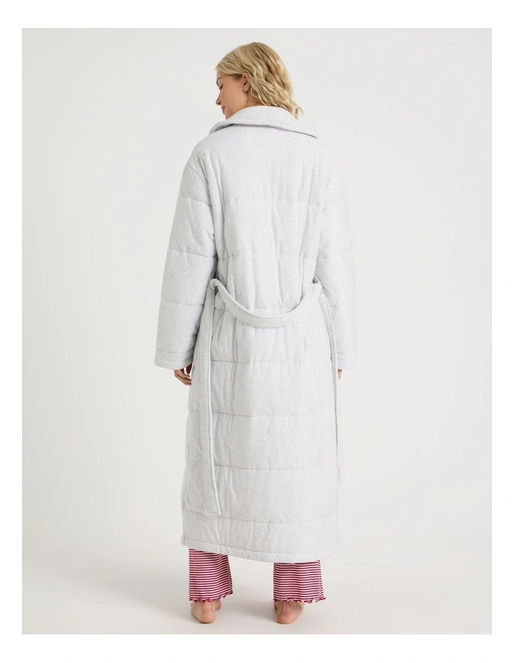 Lola Quilted Robe in Grey Marle image 5
