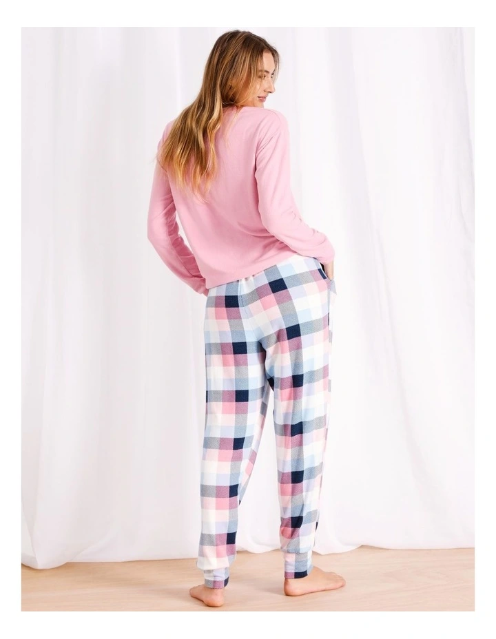 Supersoft Cuffed Pant in Blue and Pink image 5