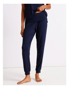 Pure Comfort Rollover Cuffed Pant in Navy