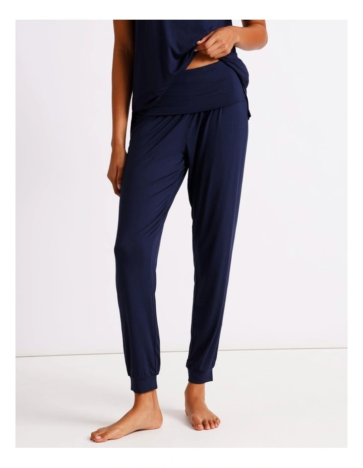 Pure Comfort Rollover Cuffed Pant in Navy image 1