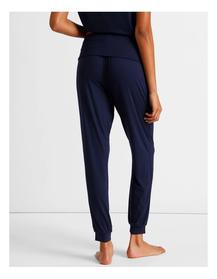 Pure Comfort Rollover Cuffed Pant in Navy image 4
