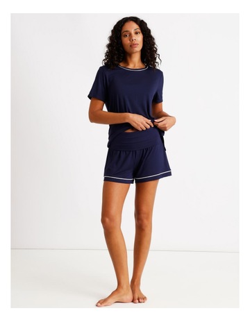 Pure Comfort Rollover Short in Navy