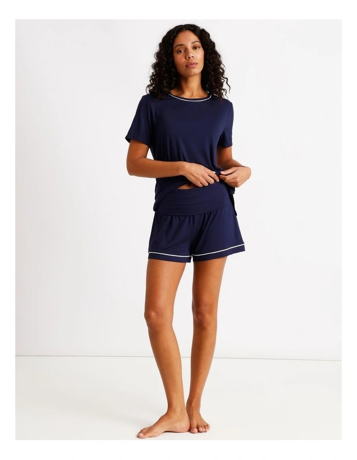 Pure Comfort Rollover Short in Navy image 1