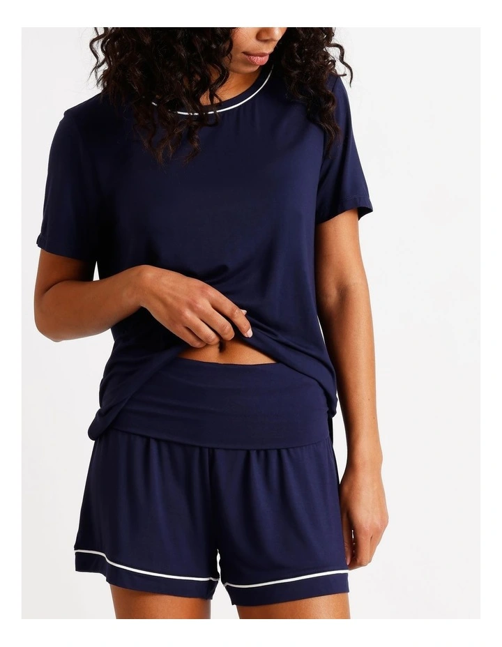 Pure Comfort Rollover Short in Navy image 3