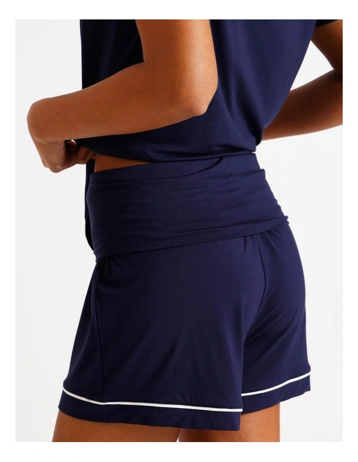 Pure Comfort Rollover Short in Navy image 4
