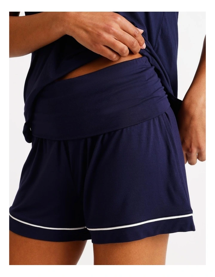 Pure Comfort Rollover Short in Navy image 6