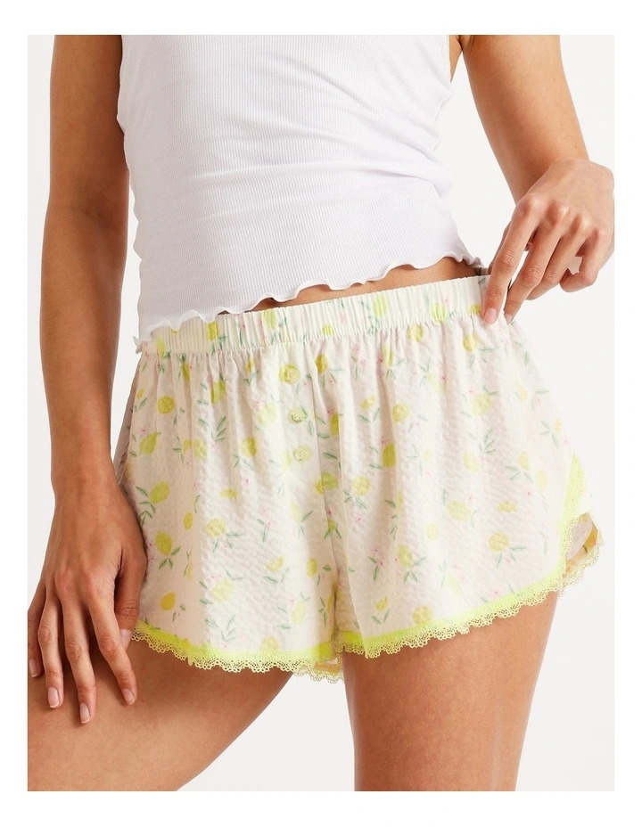 Lola Woven Boxer Short in Limoncello Spritz Print image 3