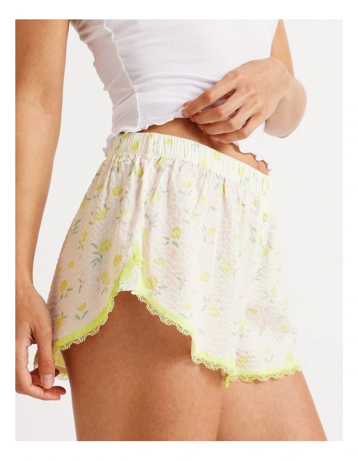 Lola Woven Boxer Short in Limoncello Spritz Print image 4