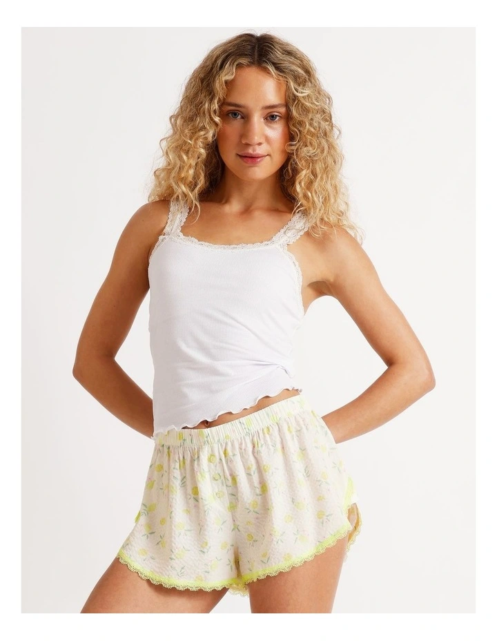 Lola Woven Boxer Short in Limoncello Spritz Print image 5